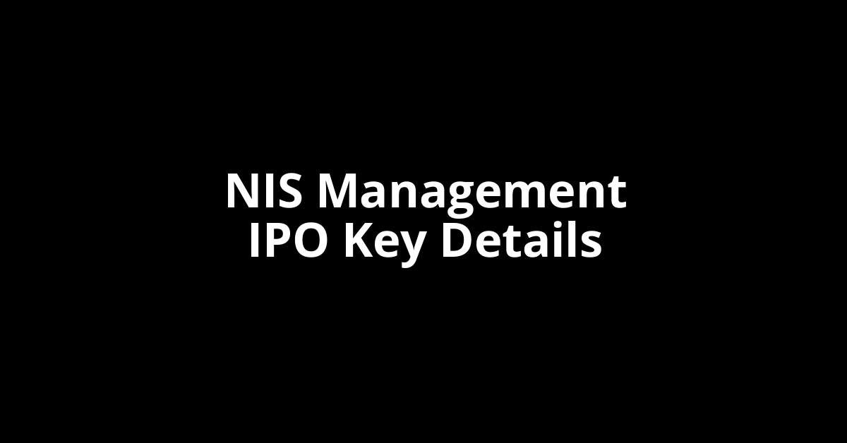 NIS Management IPO GMP nis management ipo key details