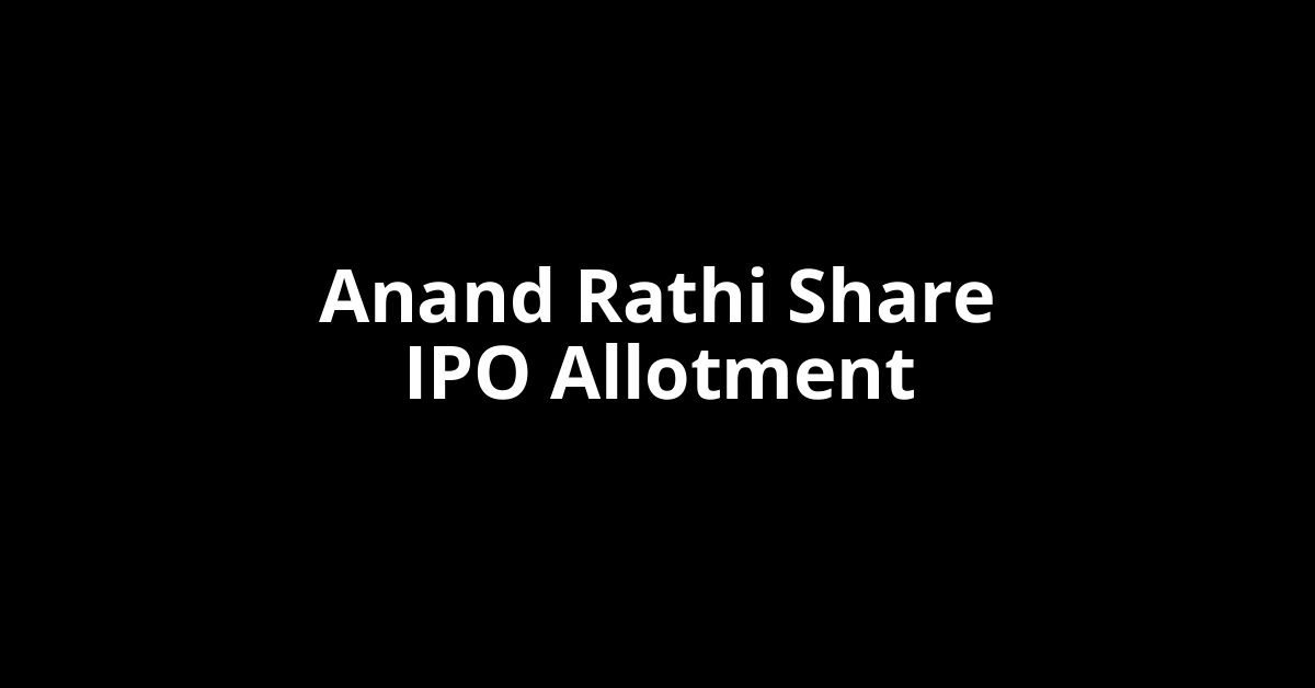 anand rathi share ipo allotment