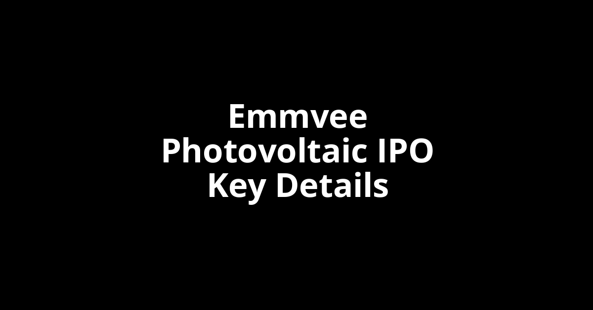 emmvee photovoltaic ipo key details