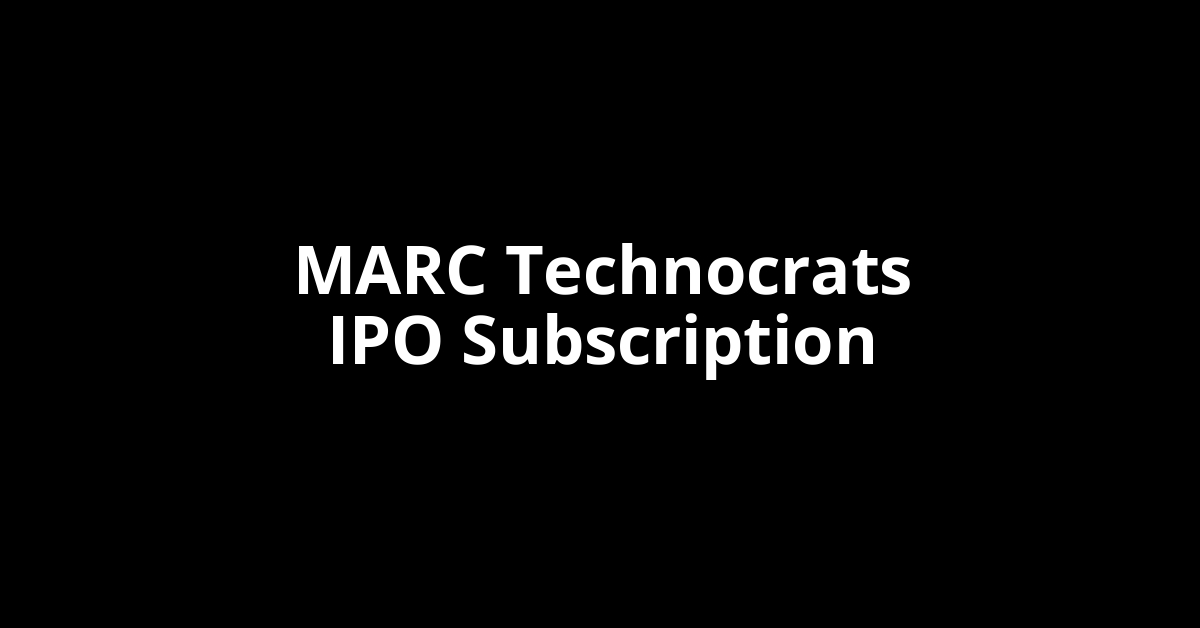 marc technocrats ipo subscription
