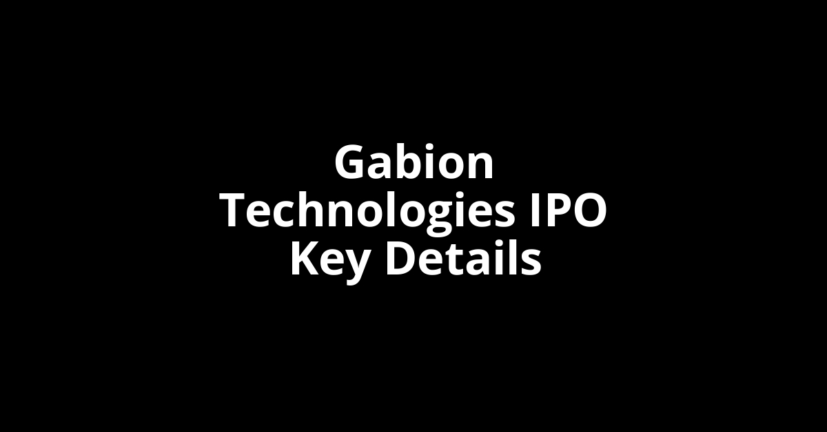 gabion technologies ipo key details