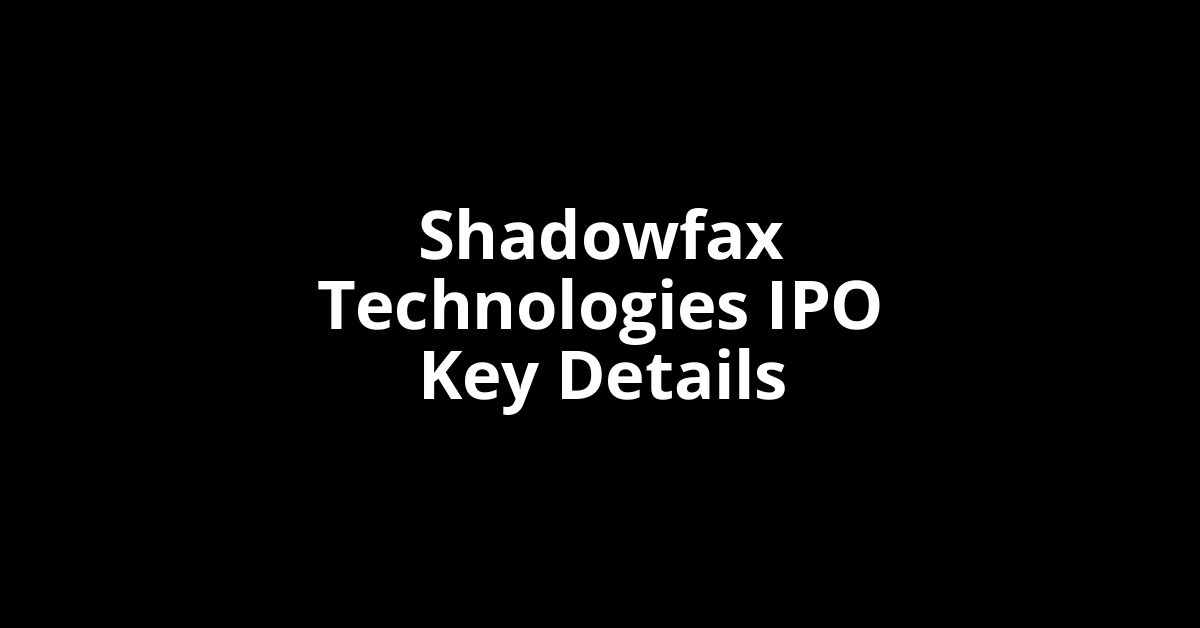 shadowfax technologies ipo key details