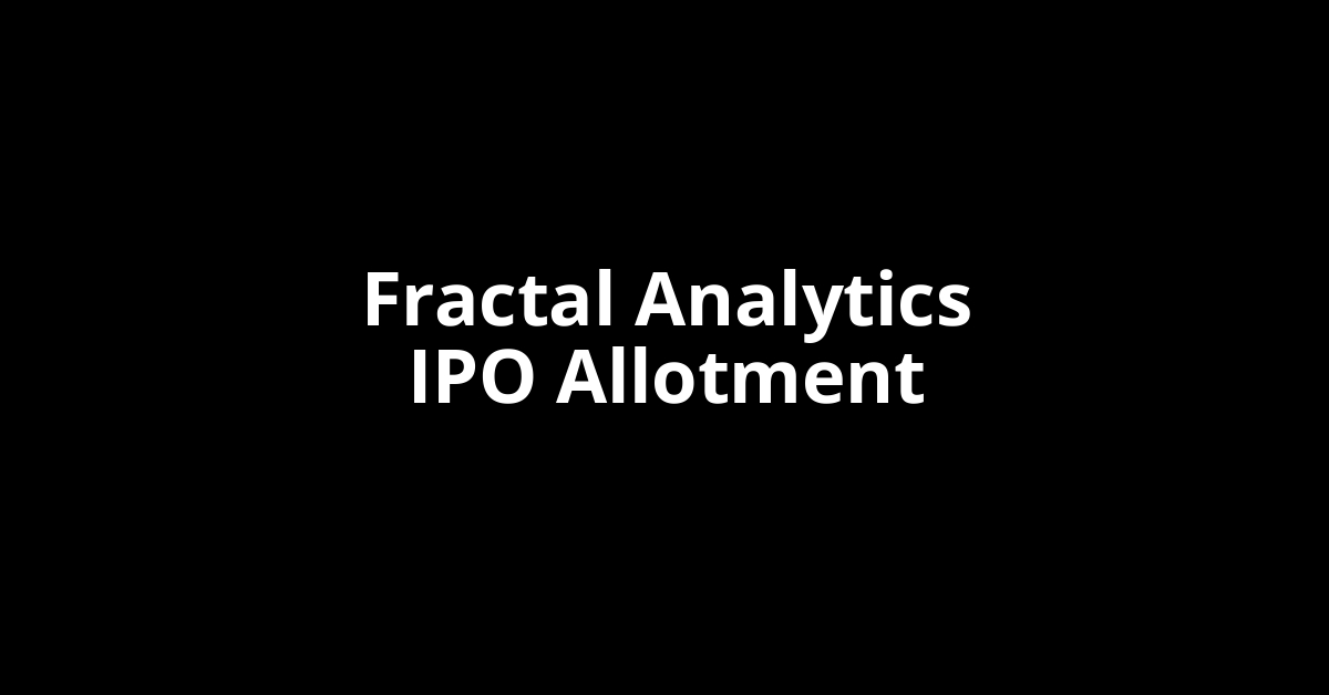fractal analytics ipo allotment
