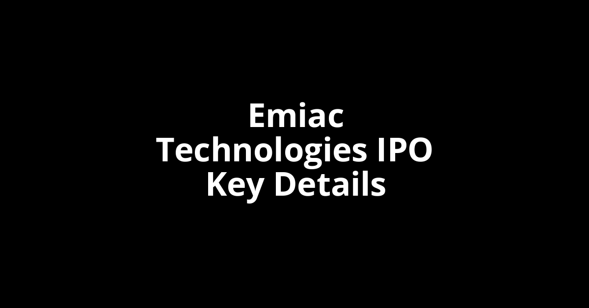 emiac technologies ipo key details