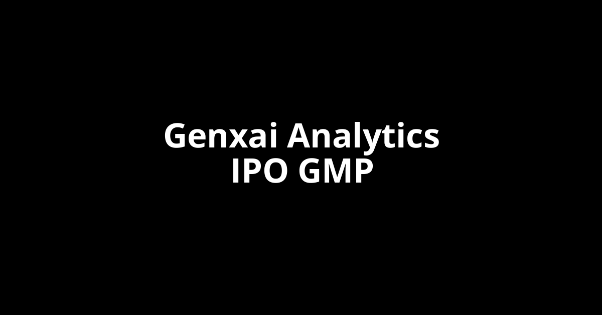 genxai analytics ipo gmp