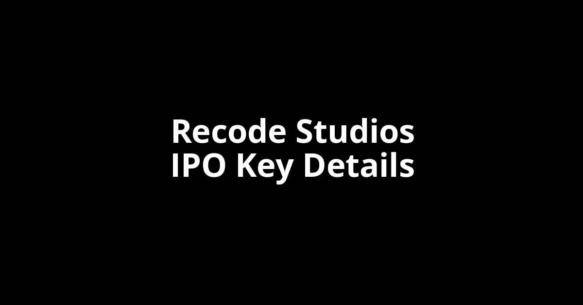 recode studios ipo key details