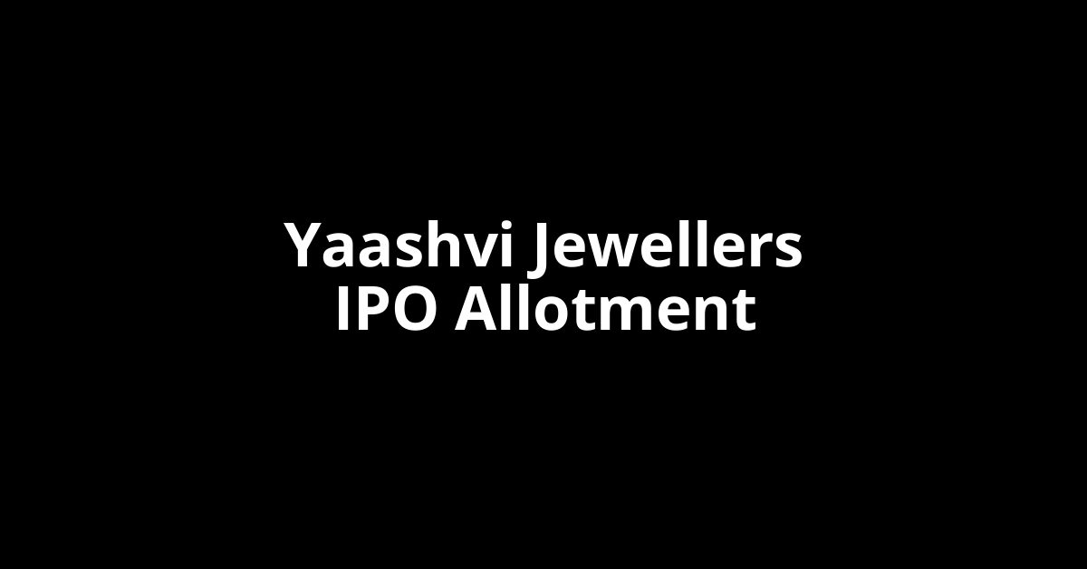 yaashvi jewellers ipo allotment