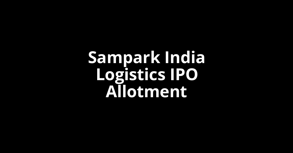 sampark india logistics ipo allotment