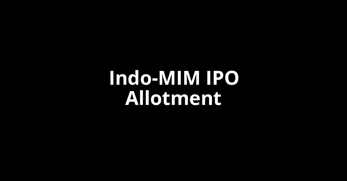 indo mim ipo allotment