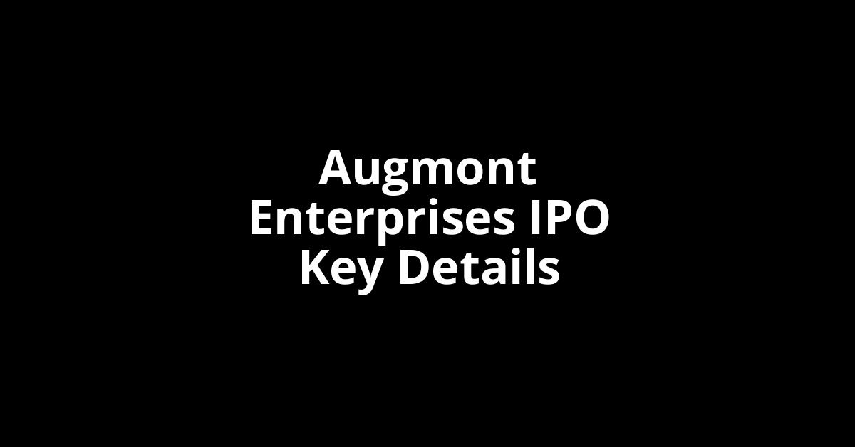 augmont enterprises ipo key details