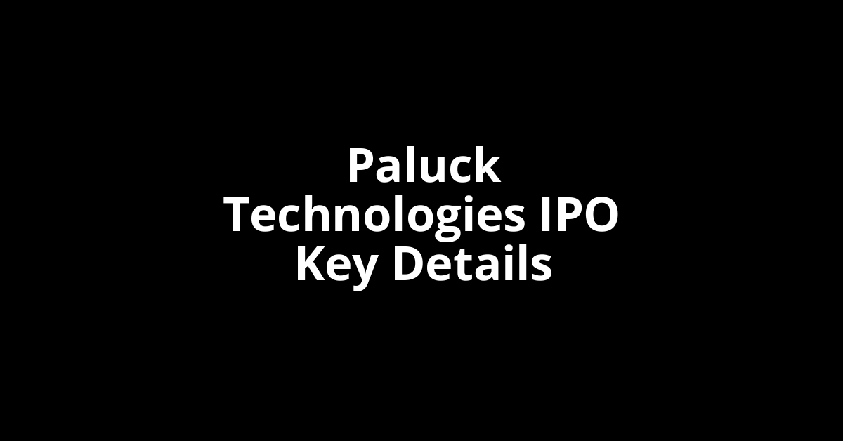paluck technologies ipo key details