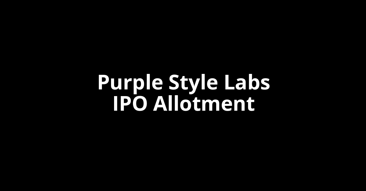 purple style labs ipo allotment
