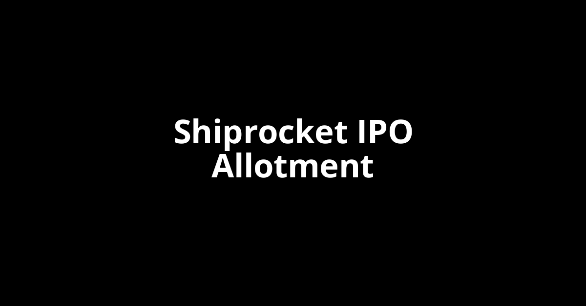 shiprocket ipo allotment