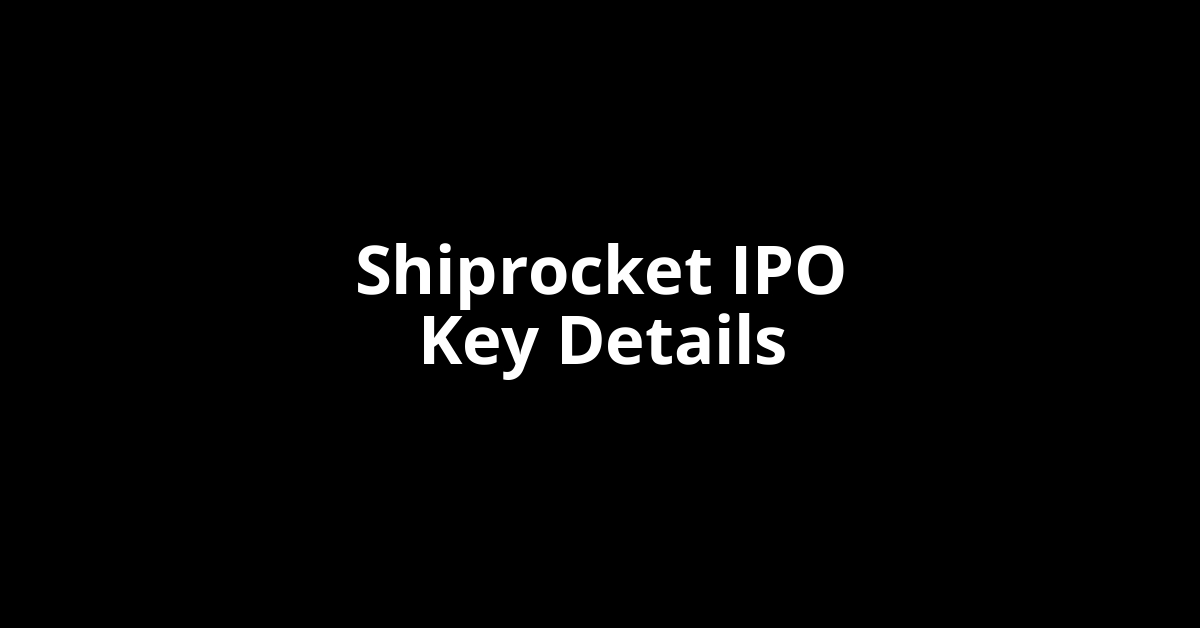 shiprocket ipo key details