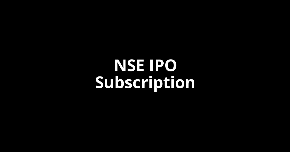 nse ipo subscription