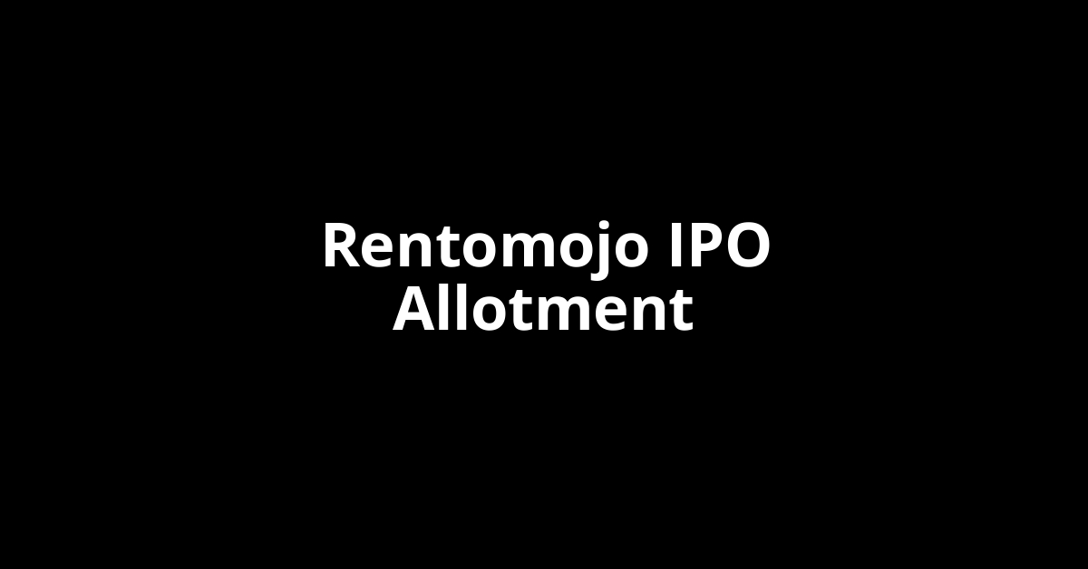 rentomojo ipo allotment