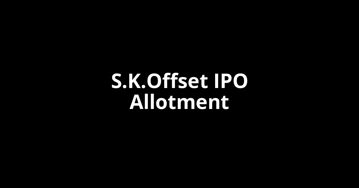s.k.offset ipo allotment