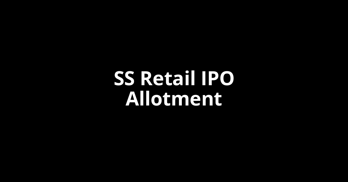 ss retail ipo allotment