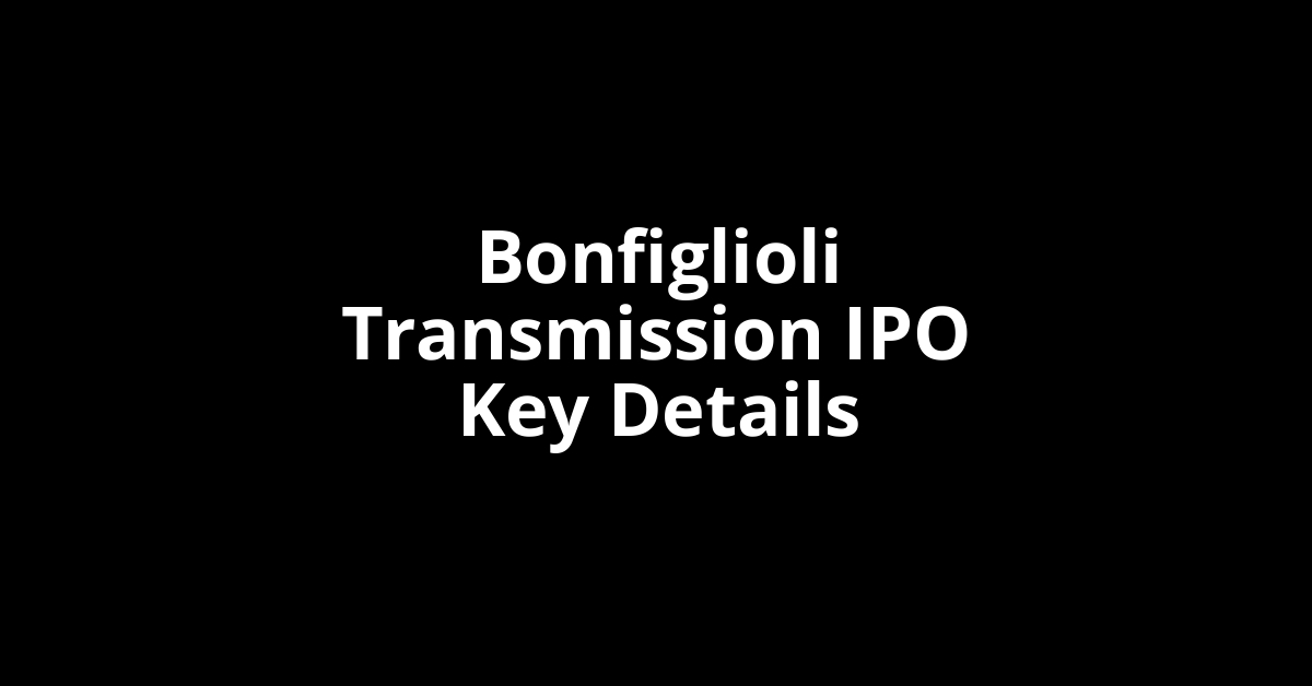 bonfiglioli transmission ipo key details